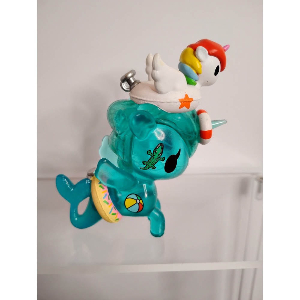 Tokidoki Mermicorno Series 5 Translucent Teal Vinyl Figure with Unicorno Floatie